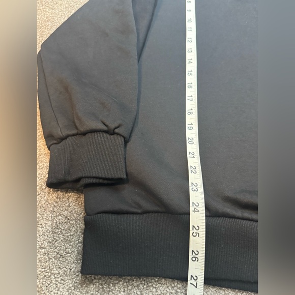 Trendy Queen Oversized Women’s Black Half-Zip Sweatshirt Size L - Picture 11 of 11